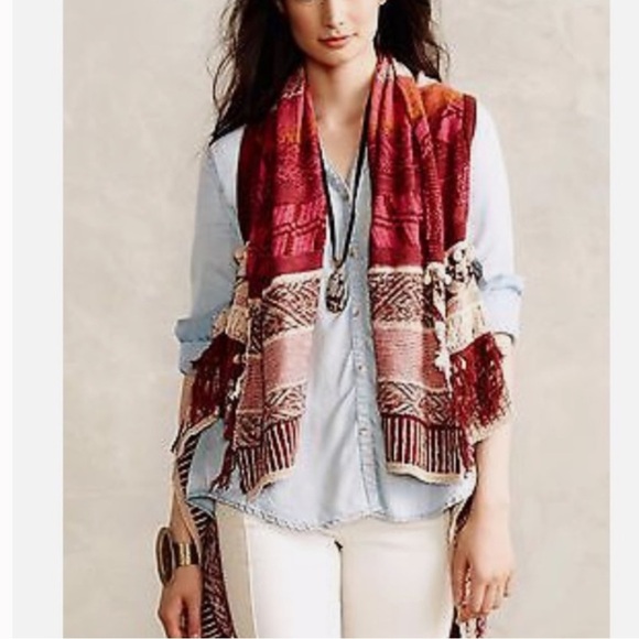 MOTH Anthropologie Durango Jacquard Boho Sweater Vest Size XS/S - Picture 2 of 16